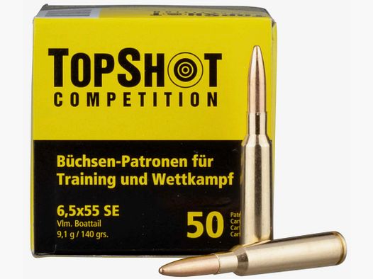 TOPSHOT 2003597 Competizione 6,5x55 FMJ BT 9,1g/140gr. 50pz.