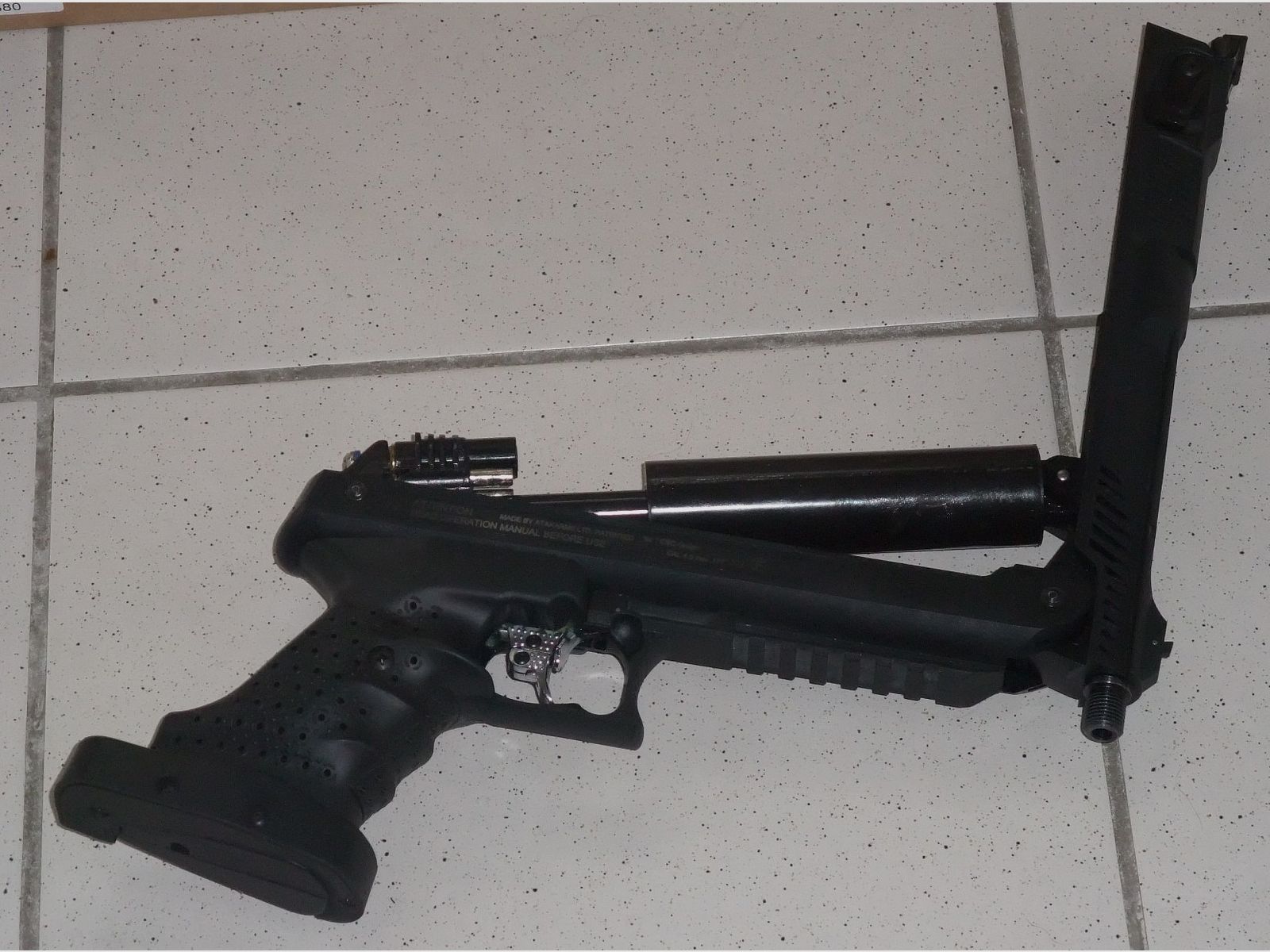 Vorkompressions-Luftpistole Zoraki HP 01 mit Rechtsgriff Kaliber 4,5 mm mit Schalldämpferadapter