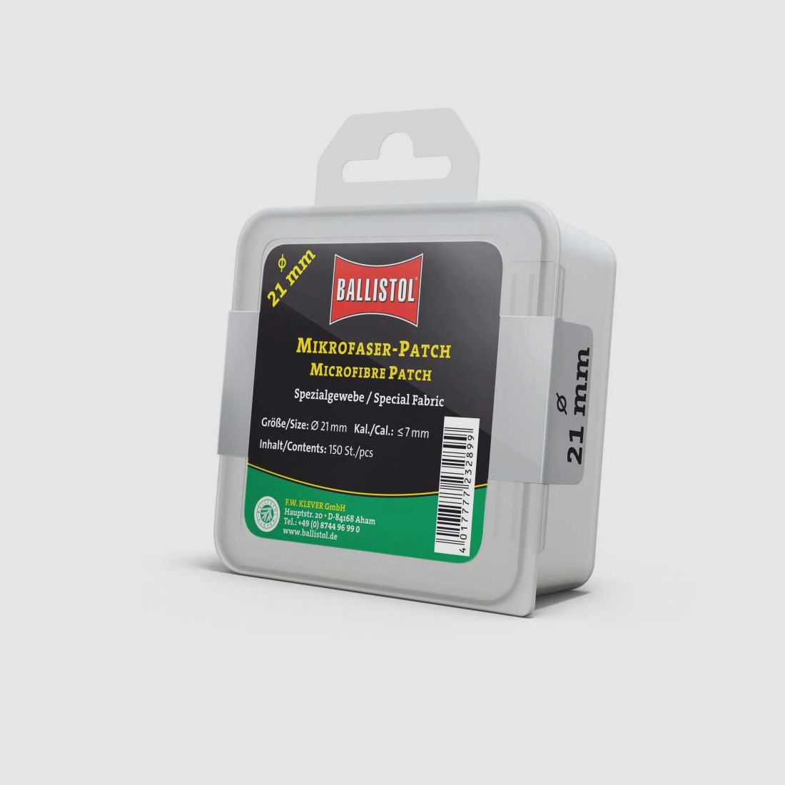 Ballistol Mikrofaser-Patch - 21 mm (bis Kaliber 7 mm) | 500 Stück