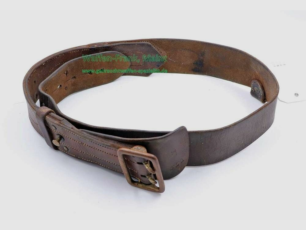 Cintura militare in pelle WWII, produttore sconosciuto