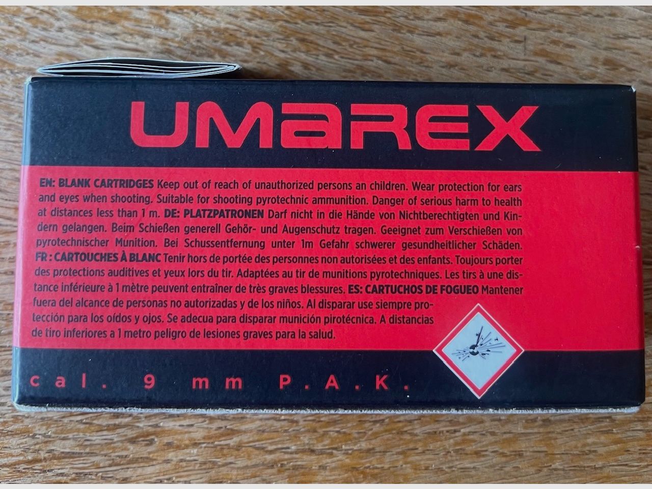 Umarex ammunition 9 mm P.A.K. Perfecta 61 pieces and Umarex ammunition 9 mm P.A.K. 50 pieces