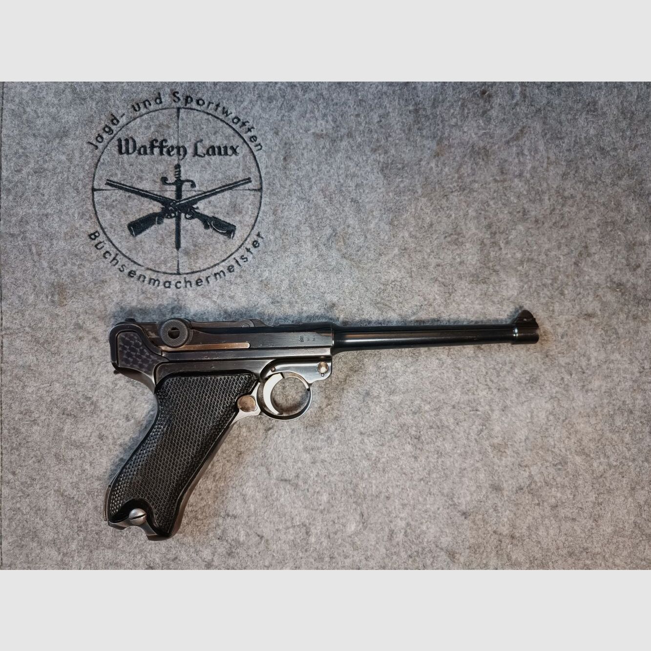 Mauser S/42 Luger P.08 1918 langer Lauf + Repro Holster Schaft