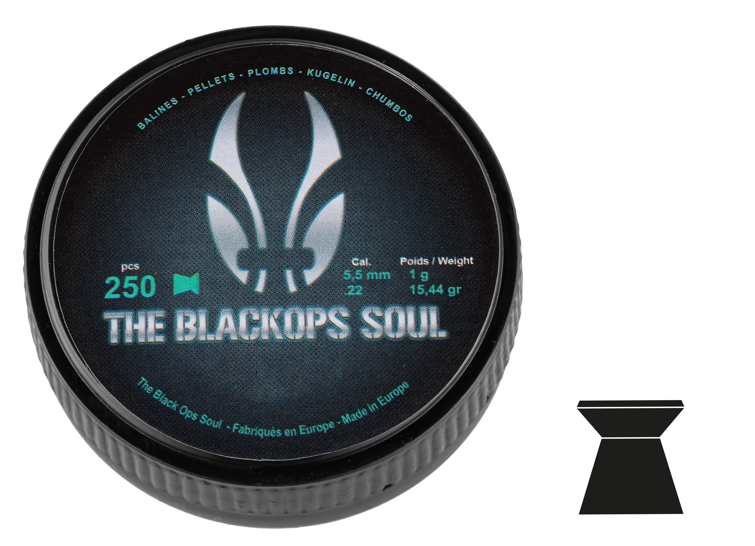 Plombs The Black Ops Soul Tête Plate Calibre 5.5 MM, image 2 sur 8