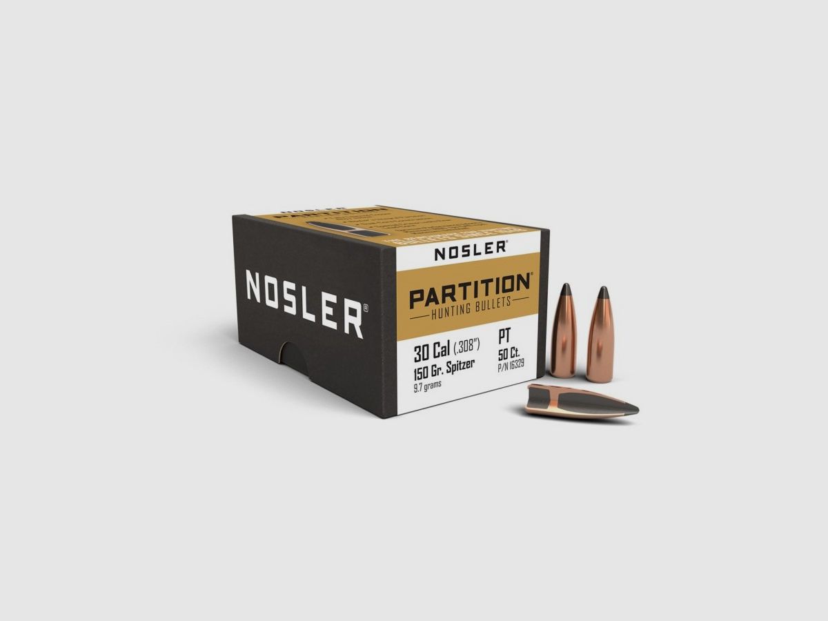 Projectiles cal. 30-150-Spitzer Nosler Partition Dia. 3, image 1 sur 3