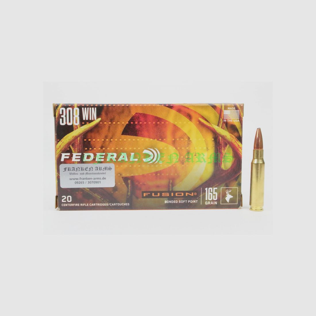 Federal Premium .308 Win. Fusion 165gr. 10,7g 20 Stück 54F308FS2