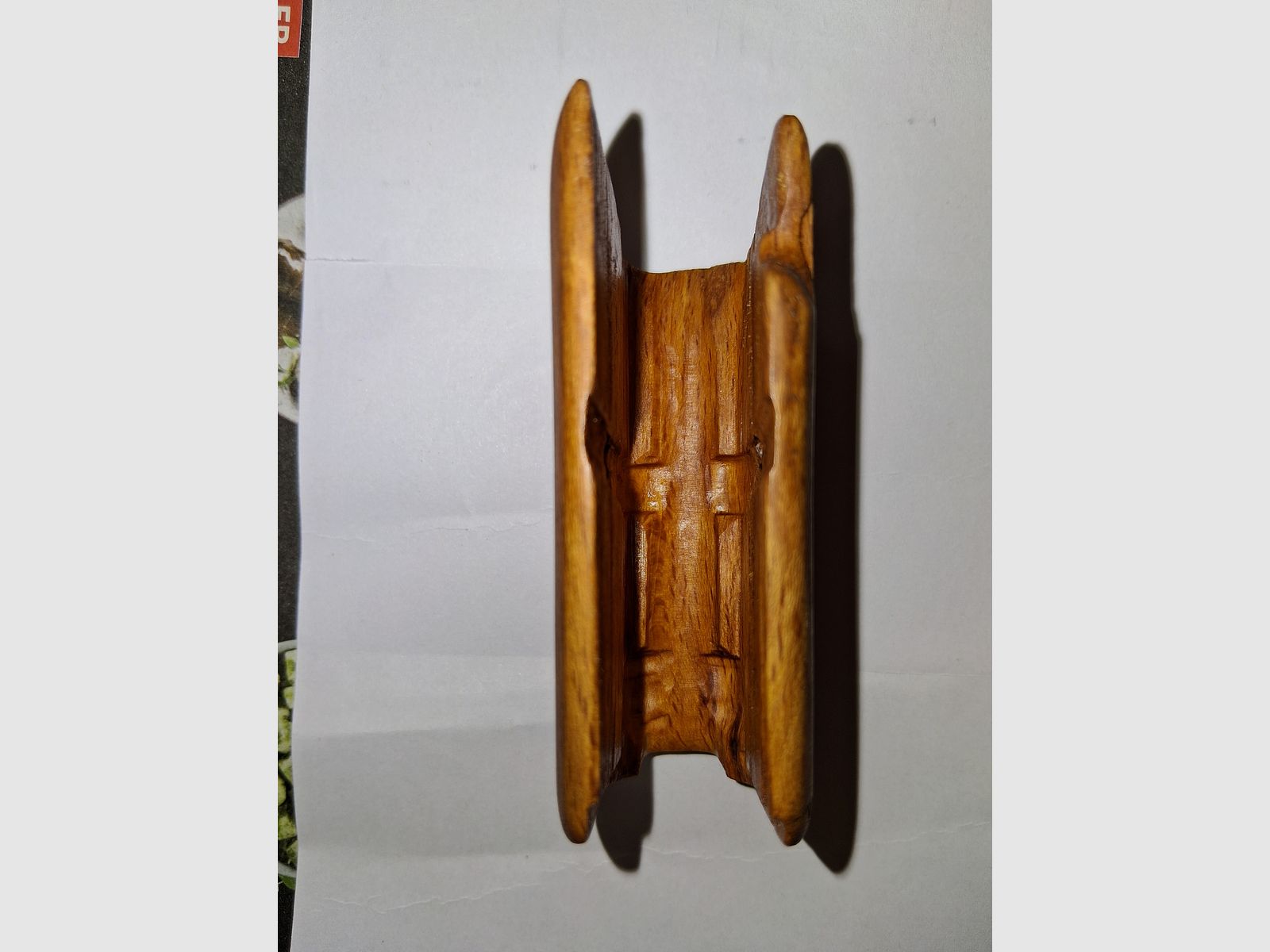 Wooden grip panel for old Mauser pistol