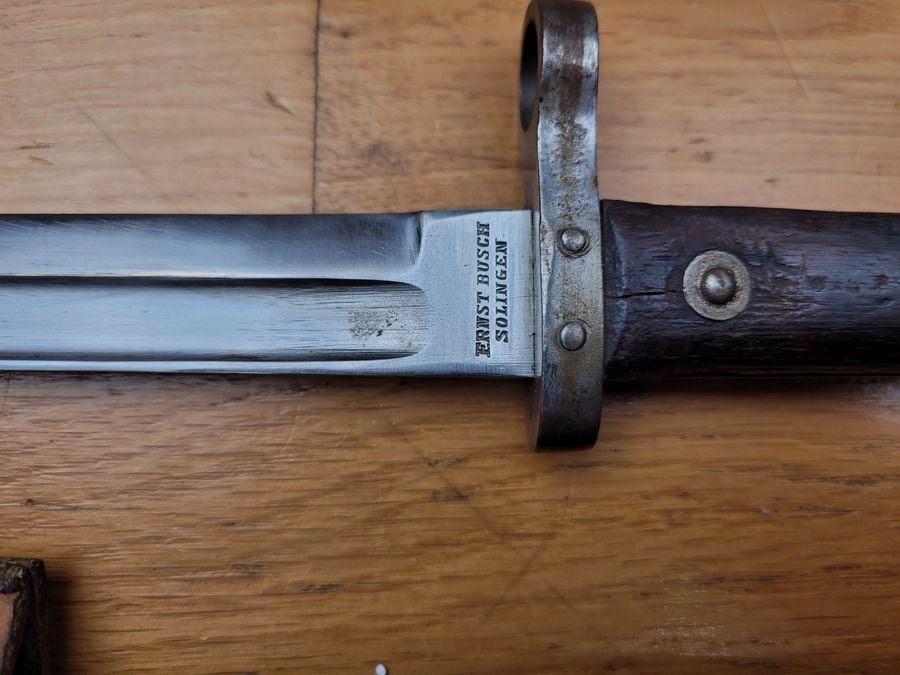 Raro Baionetta TEDESCA mod 1895 Austriaca – Fabbricazione tedesca Ernst Busch – W17 – TBE, immagine 1 di 11