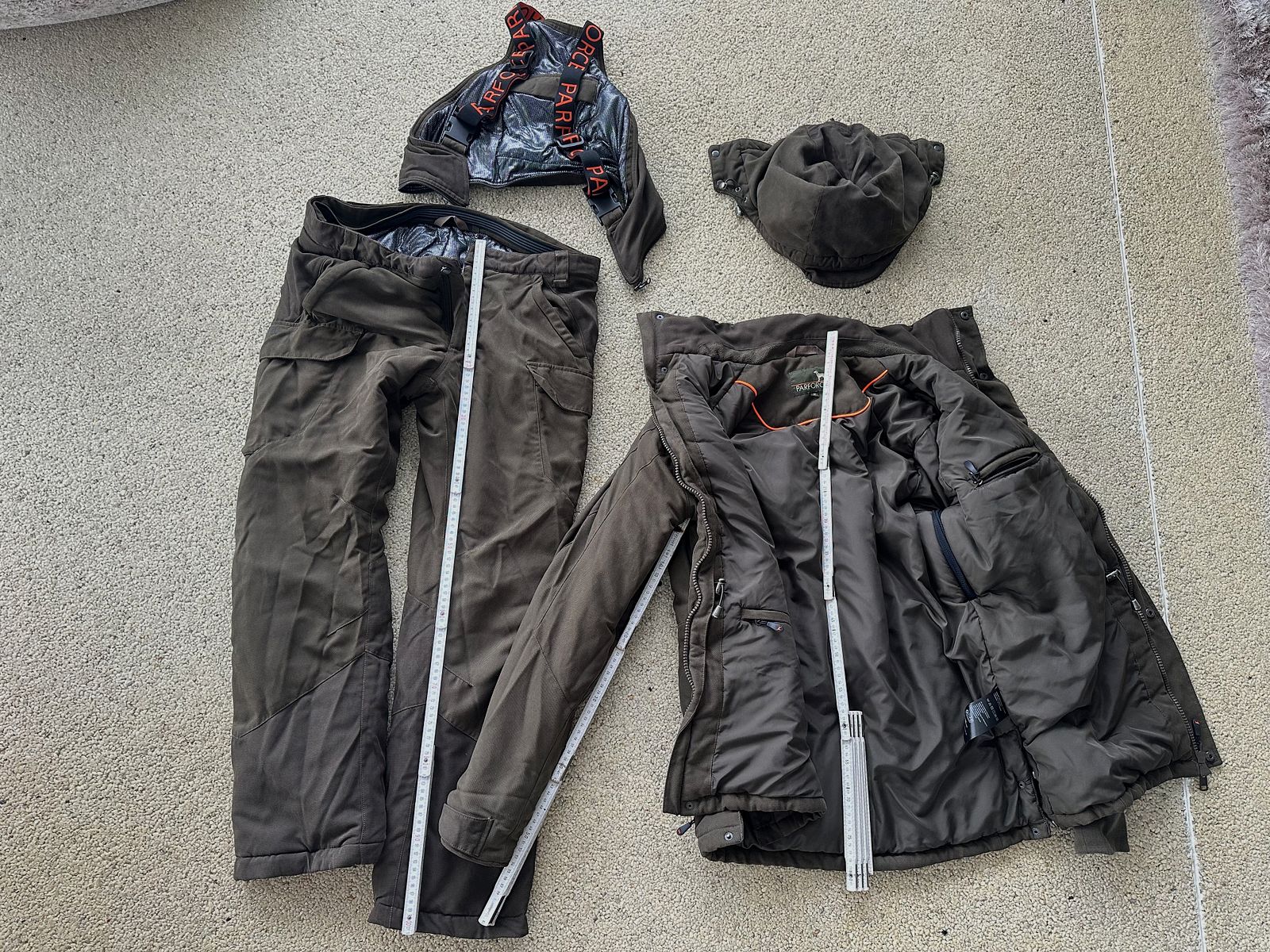 Parforce Ultimate HunTEX Winter Thermo Pants 52/L - Bib with suspenders