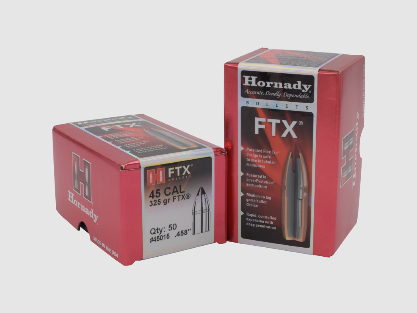 .458 Projectiles Hornady FTX 325 gr VE50