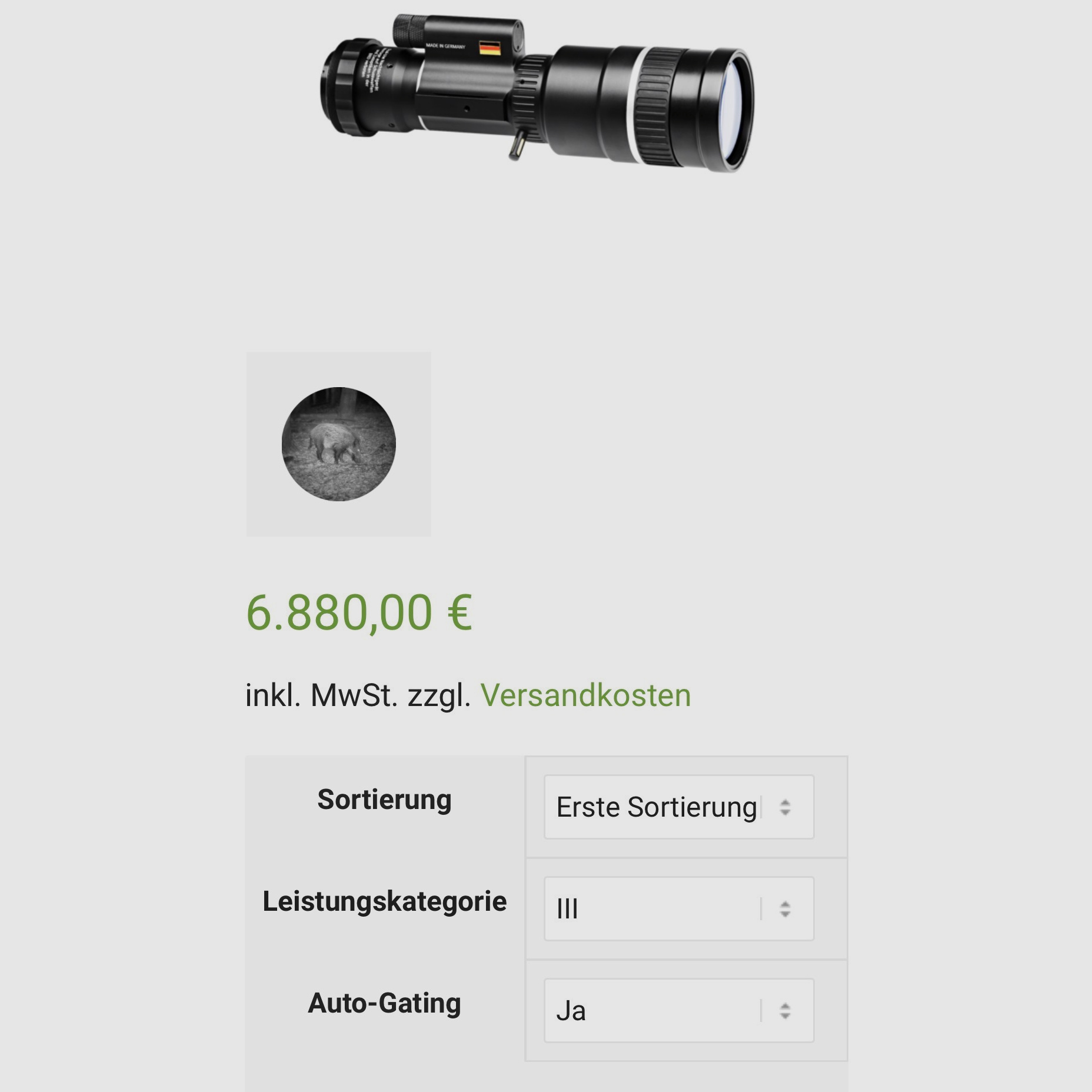 Jahnke DJ-8 NSV 1x56 Onyx/Monochrom inkl. IR Strahler Phönix Focus