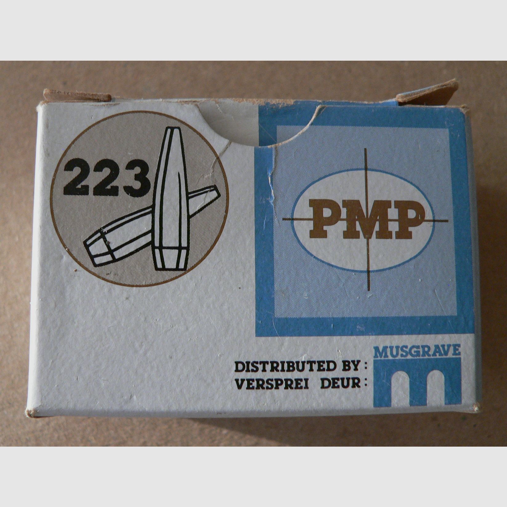 PMP pociski .223 Full Jacket Flat Base 55 grains, Crimprille