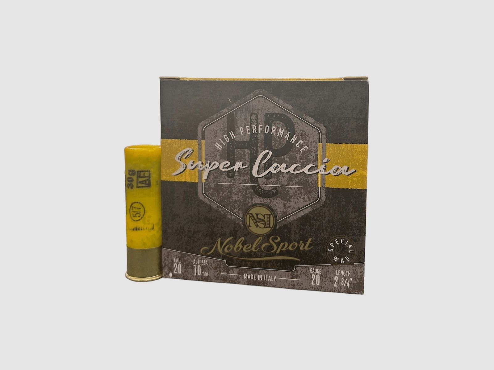 Nobel Super Caccia Bior HP cartouches cal. 20/70 30 g plomb 5/7 mix
