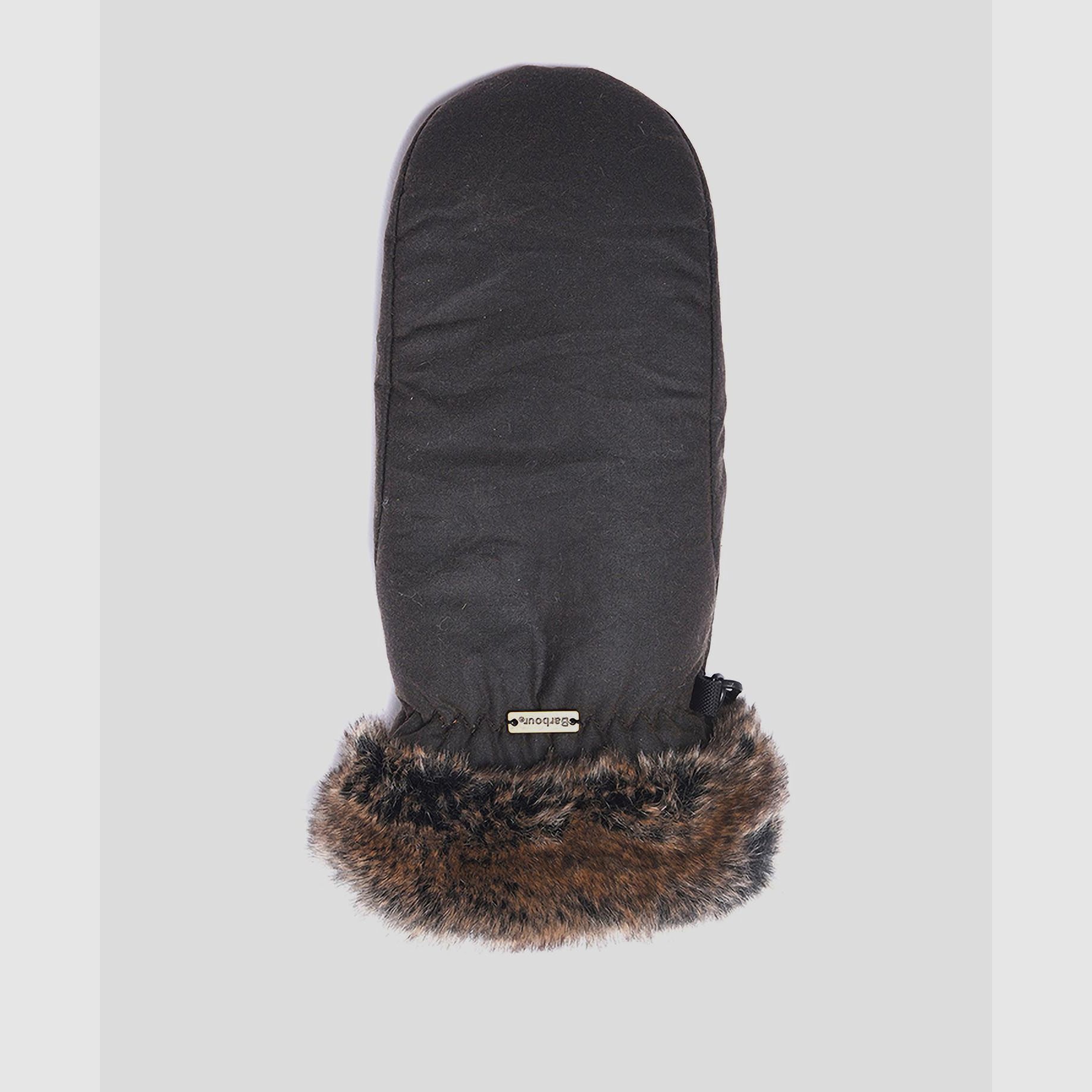 Barbour Wax Wanten met Bontafwerking