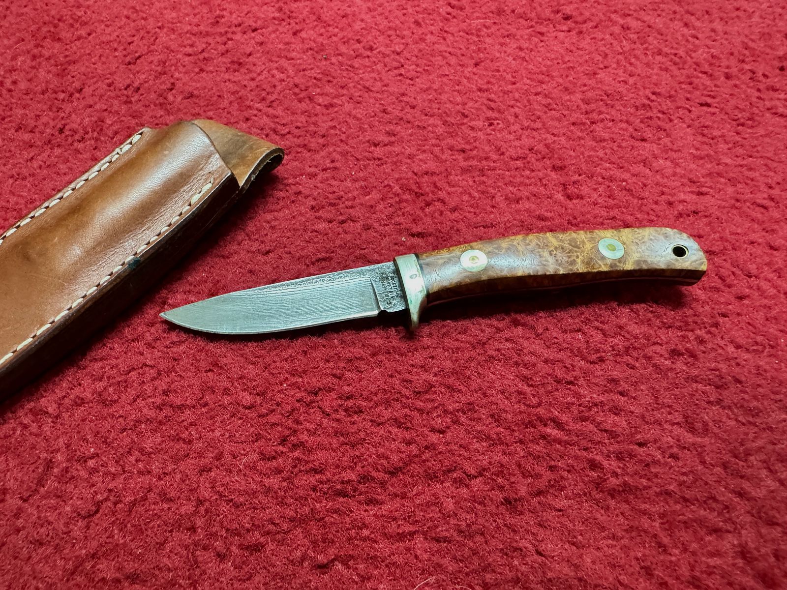 Peter Herbst / Herbertz Damast Jagdmesser – 512 Lagen Handgeschmiedet – Rarität Nr. 123008