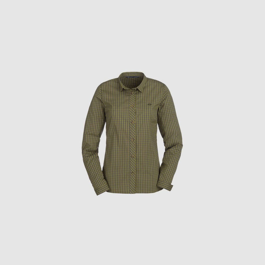 Blaser Stretch Blouse Sergia olive / grey checked 36