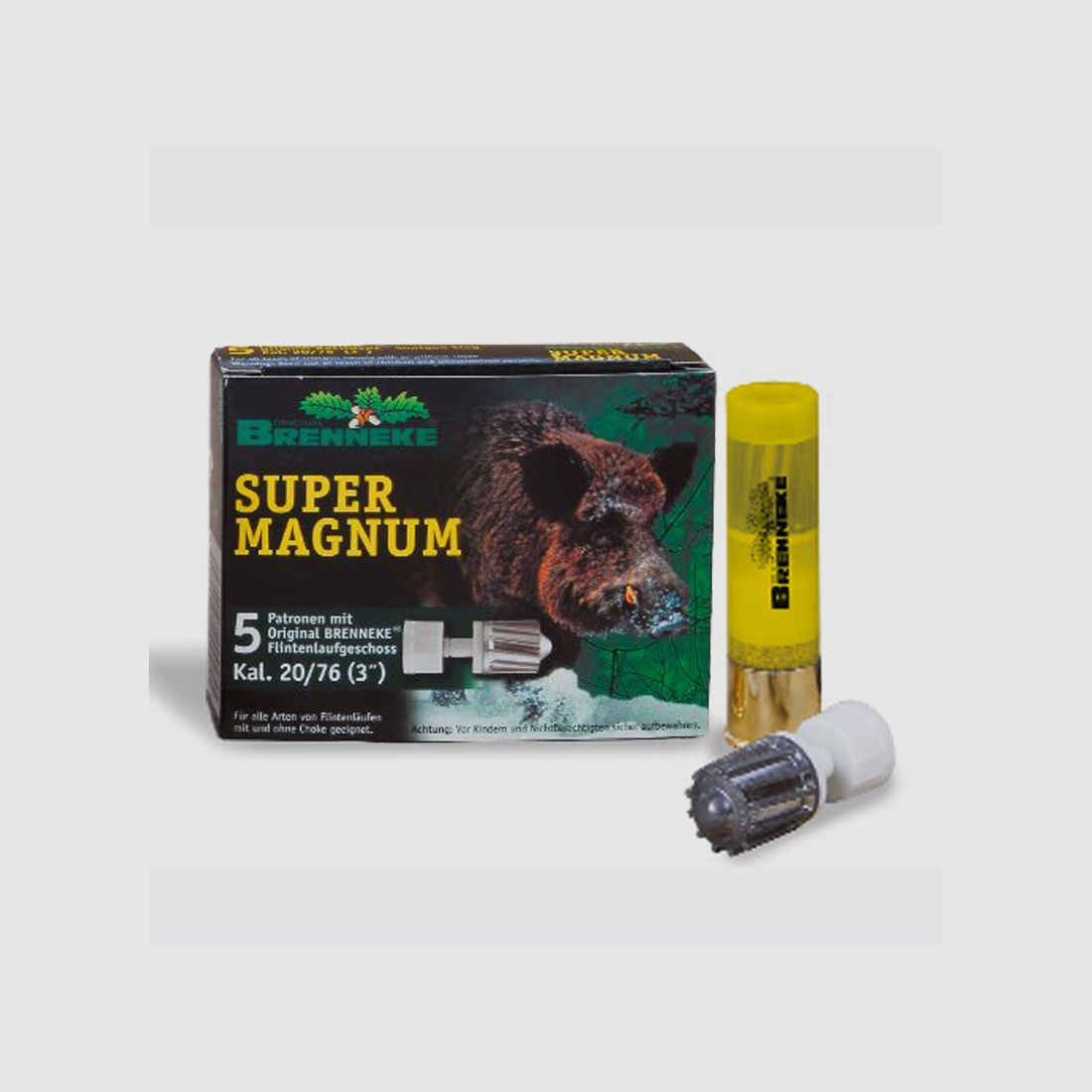 Brenneke Super Magnum .20/76 28,4g 5 patronen