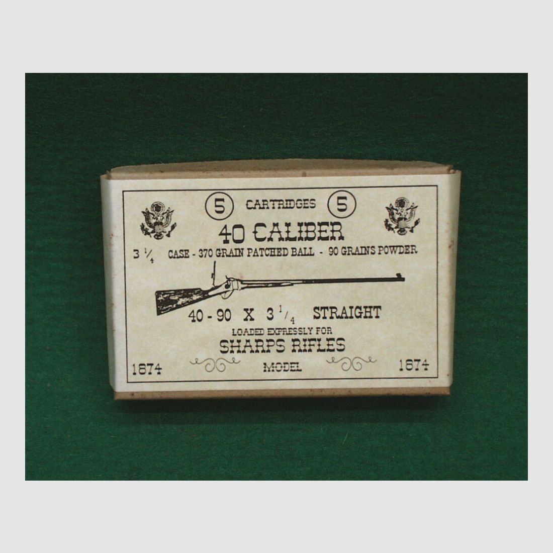 Replika	 Patronenschachteln .40Caliber 40-90x3-1/4 Straight