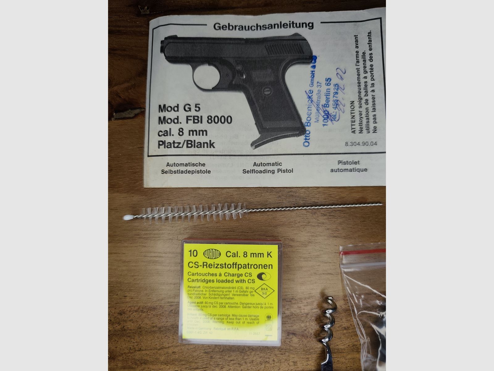 RECK Perfecta  Mod.FBI 8000 Kompletes Sammler - Set +CS Gas+Taschenmesser