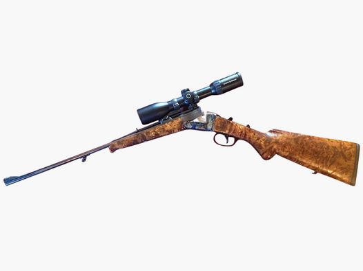 Adamy Suhl break-action rifle, caliber 5.6x52R with S&B scope