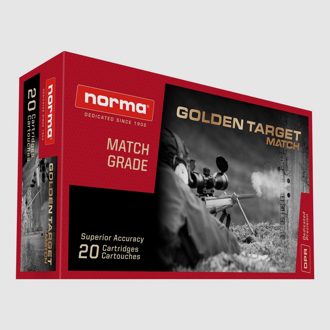 Norma 6.5 Creedmoor Golden Target HPBT 9,3g/143grs., image 1 sur 5