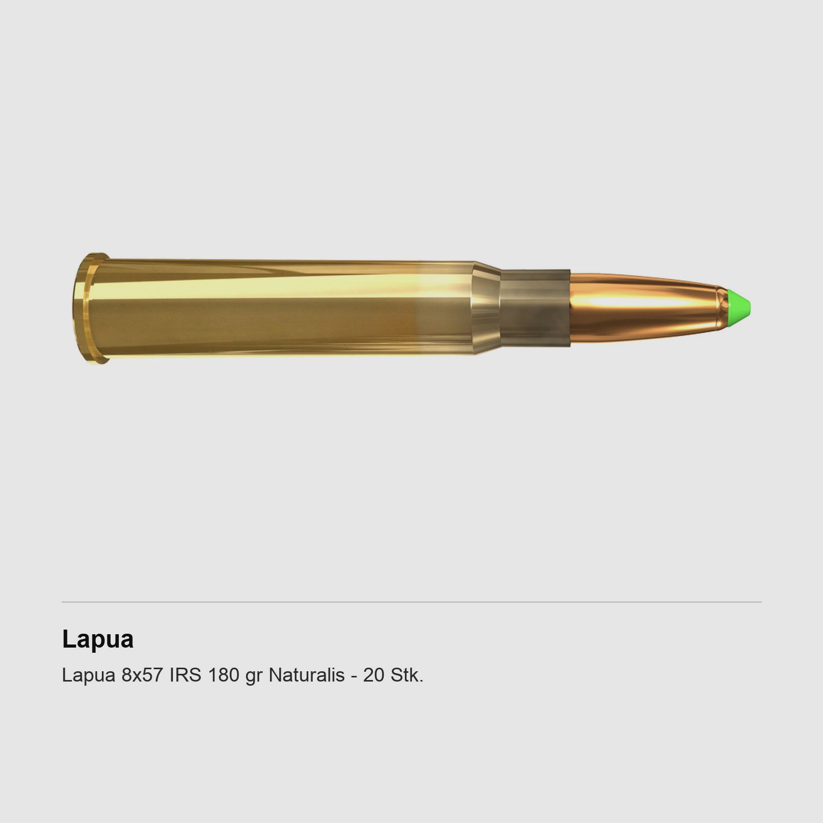 Lapua 8×57 IRS 180 gr Naturalis – 20 Stk.