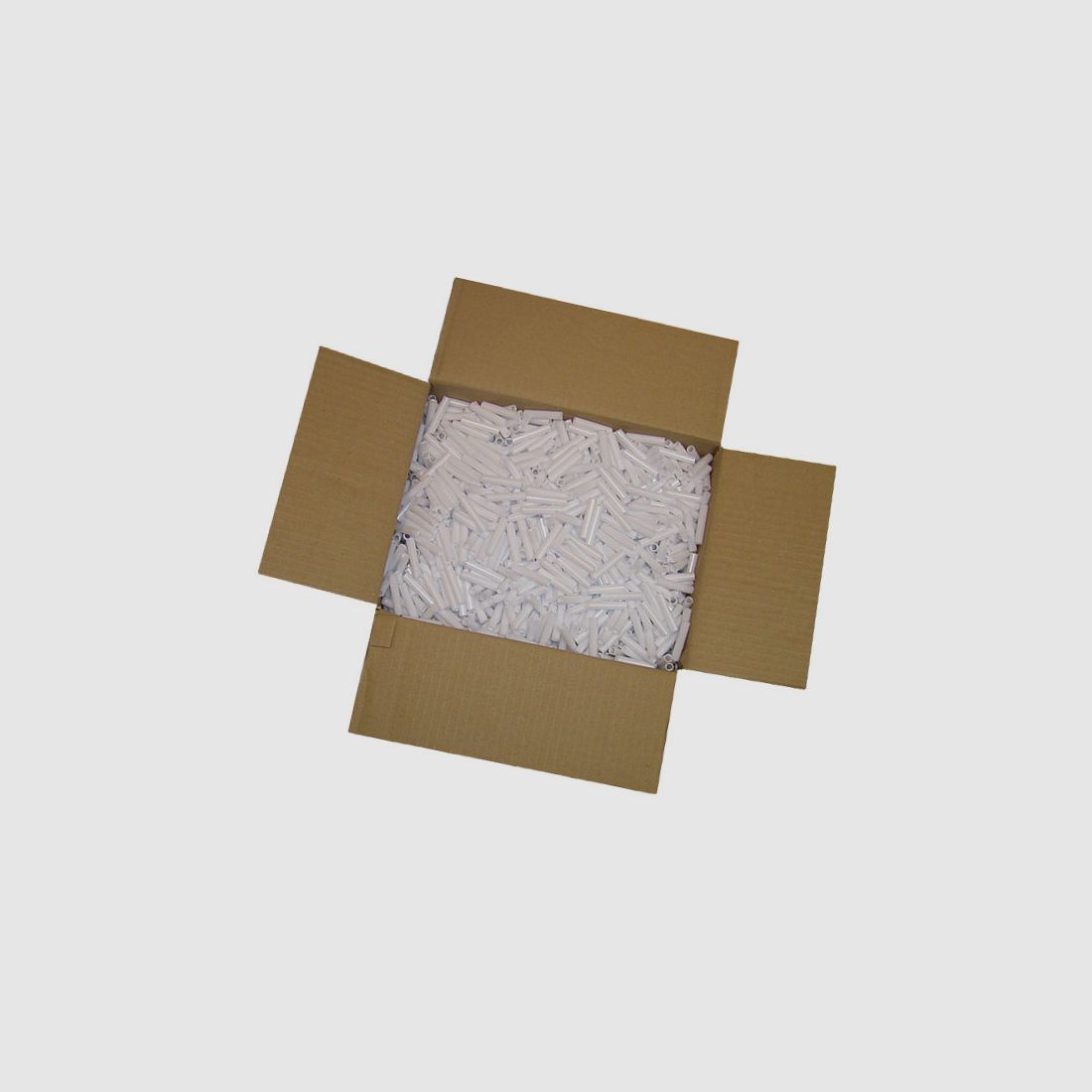 PlastikrĂ¶hrchen fĂĽr TonrĂ¶hrchen Kugelfang weiĂź ca. 1000 StĂĽck