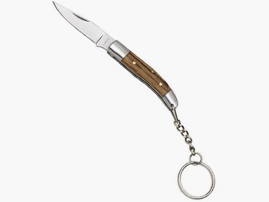 Mini cuchillo de bolsillo de madera de cebra llavero conforme §42a