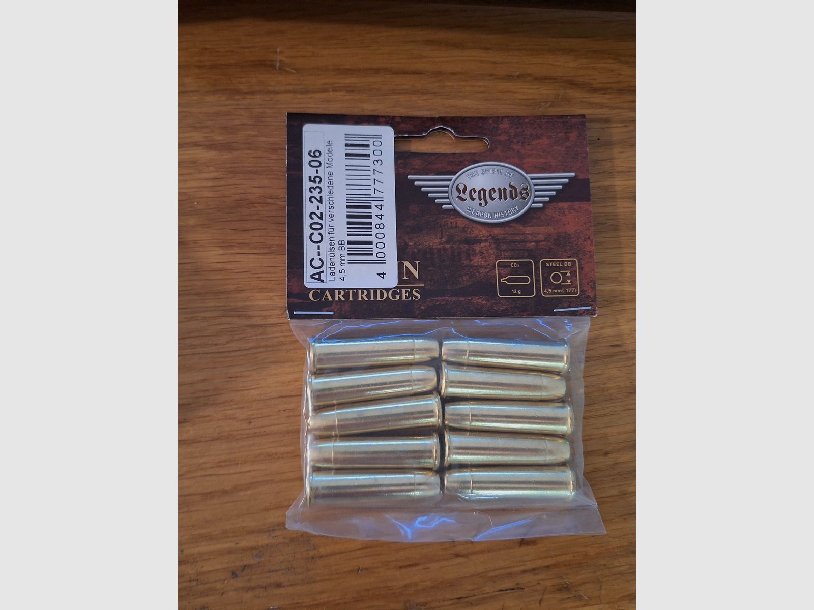 Co2 Cowboy Rifle Legends inkl. Koffer mit Schloss 4,5 mm BB und 4,5 mm Diabolo 34 Ladehülsen insgesamt!