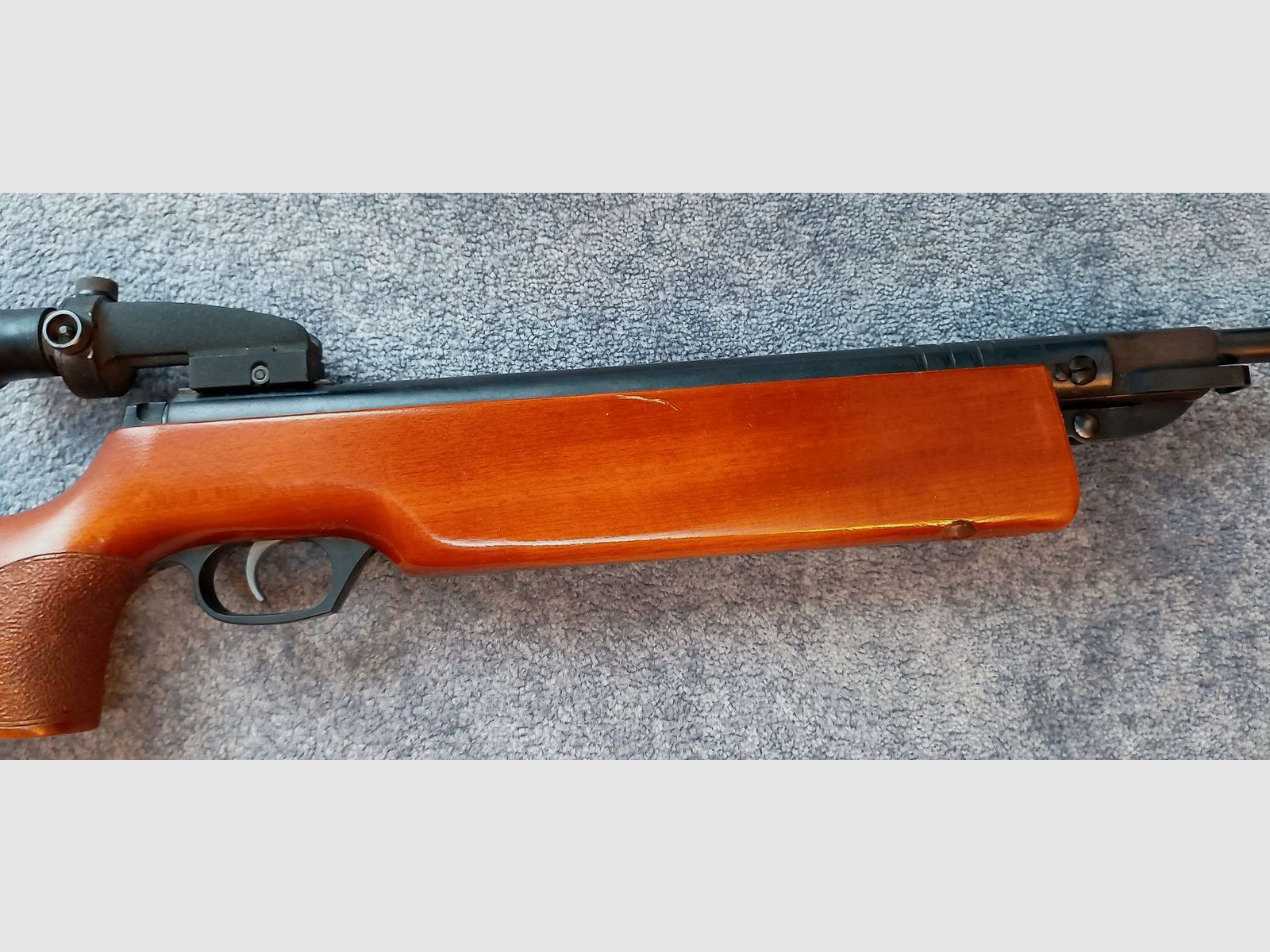 Air rifle "Klicker" from GDR production late 70s / early 80s, "Model 303 -Super", cal. 4.5 mm Diabolo, used