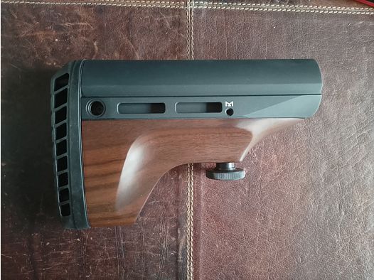 WOOX Vigilante AR15 Holz-Schulterstütze Walnuss – Schubschaft Hybrid (wie neu)