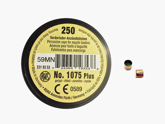 RWS 1075 Plus kapiszony perkusyjne 250 sztuk
