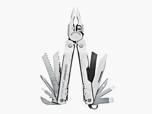 Leatherman SUPER TOOL 300 Stainless, Nylon Holster, Schwarz, L