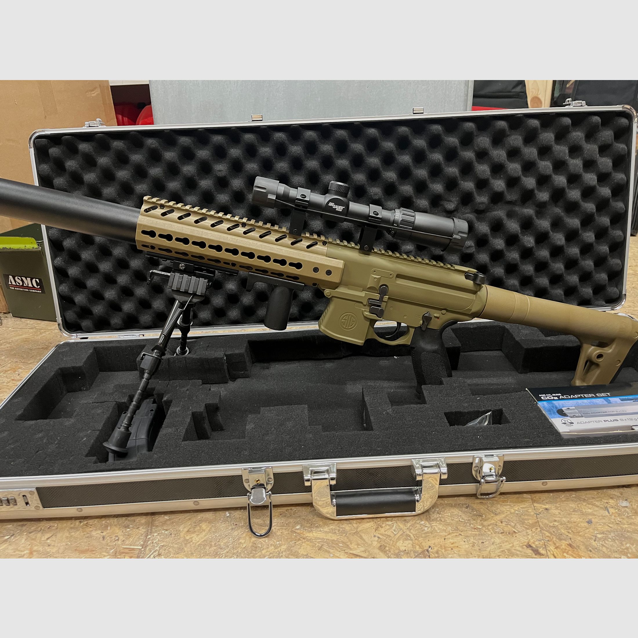 SIG SAUER MXC Gen2 Diabalo Dark Earth + Koffer/ ZF ( Adapter, Zweibein )