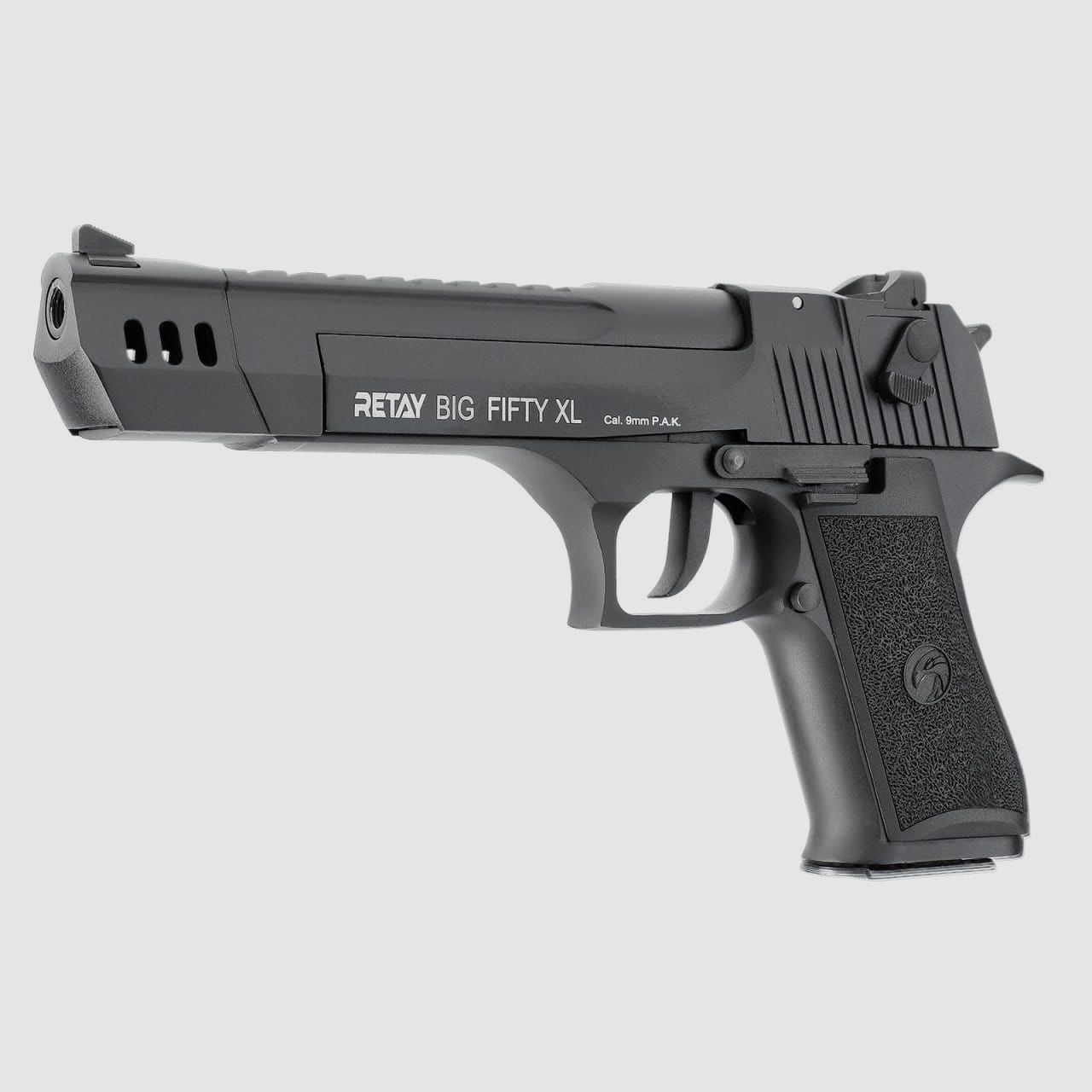 Retay Big Fifty XL Schreckschuss Pistole 9 mm P.A.K BLK