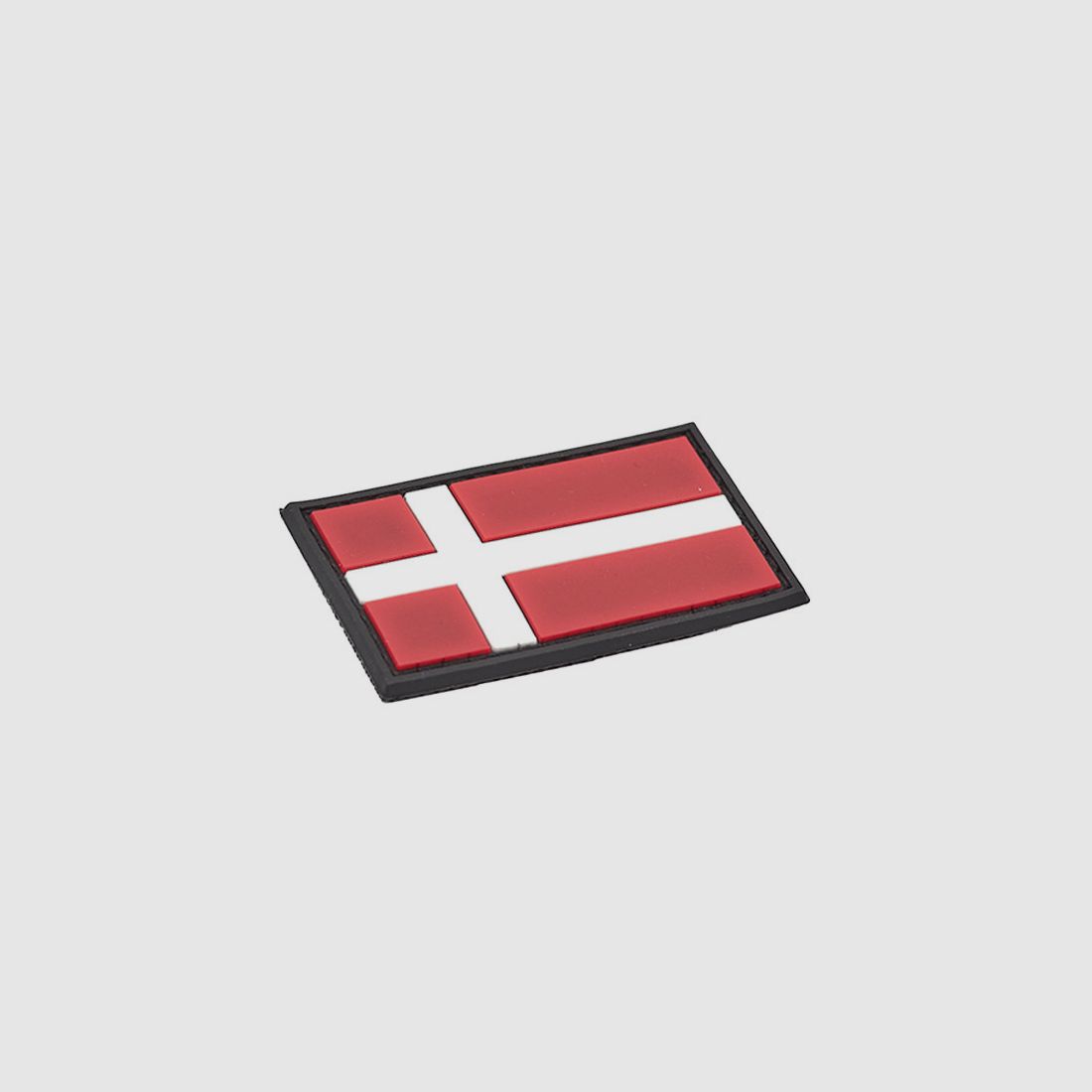 PVC patch with Danish flag 3×5 cm with hook and loop closure, image 3 of 3