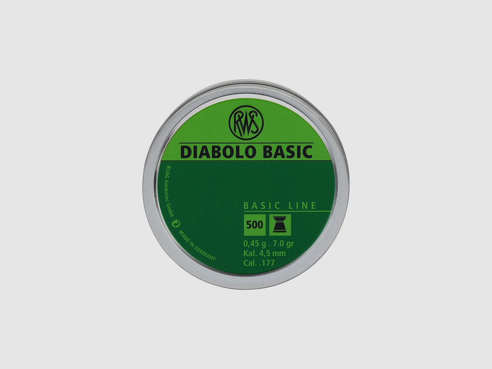 RWS Diabolo Basic plombs diabolo cal. 4,50 0,45 g 500 pièces, image 1 sur 2