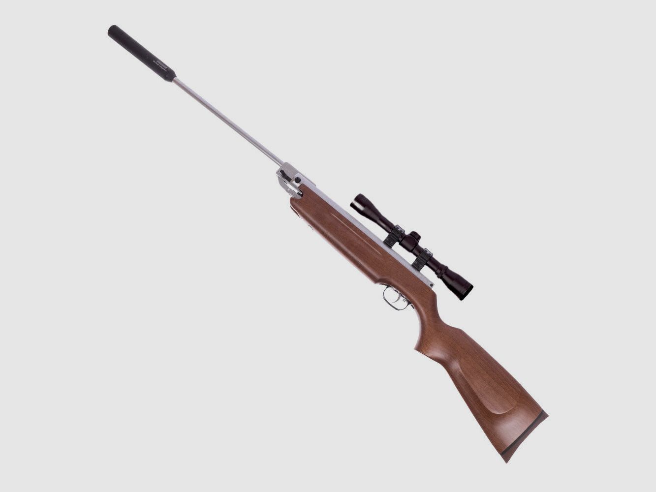 Weihrauch HW 35K Silverwood air rifle cal. 4.5mm pellet trap set