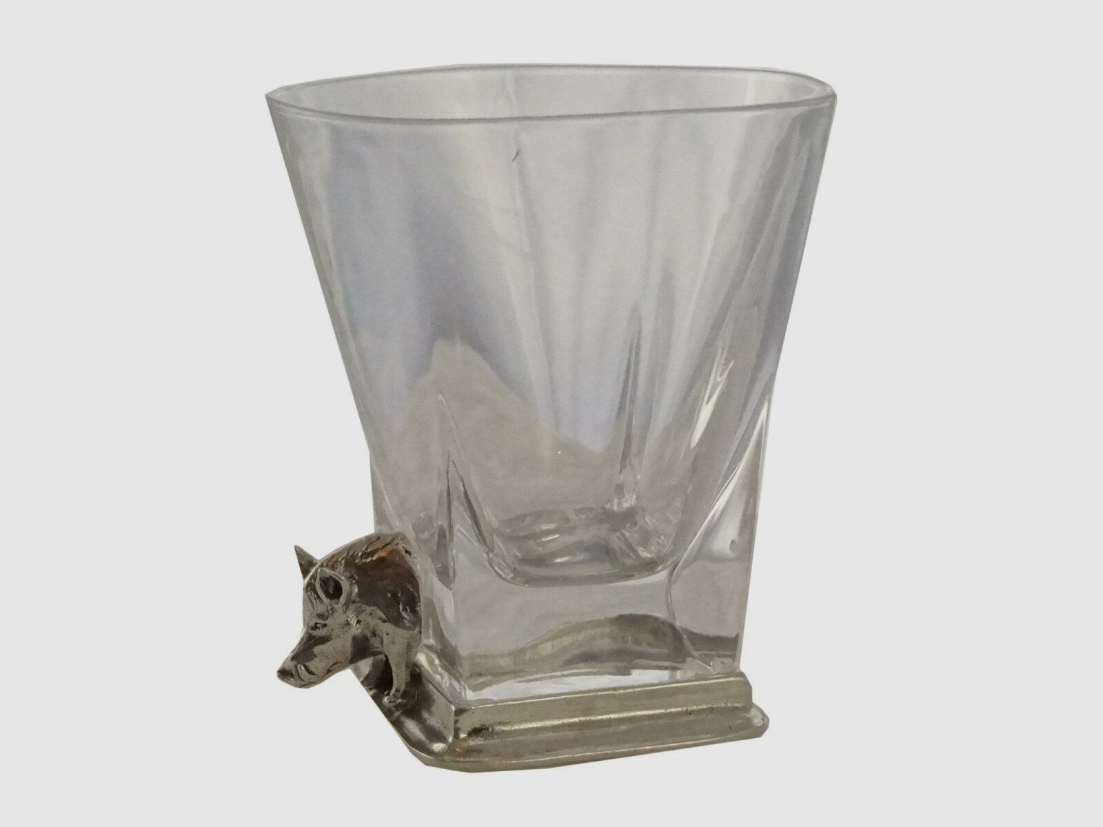 Lovergreen Accessoires Motiv Gin-Glas quadratisch mit Wildschein-Ornament