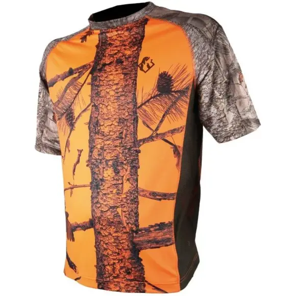 Camiseta de Caza Infantil Somlys 053FK Camo Naranja