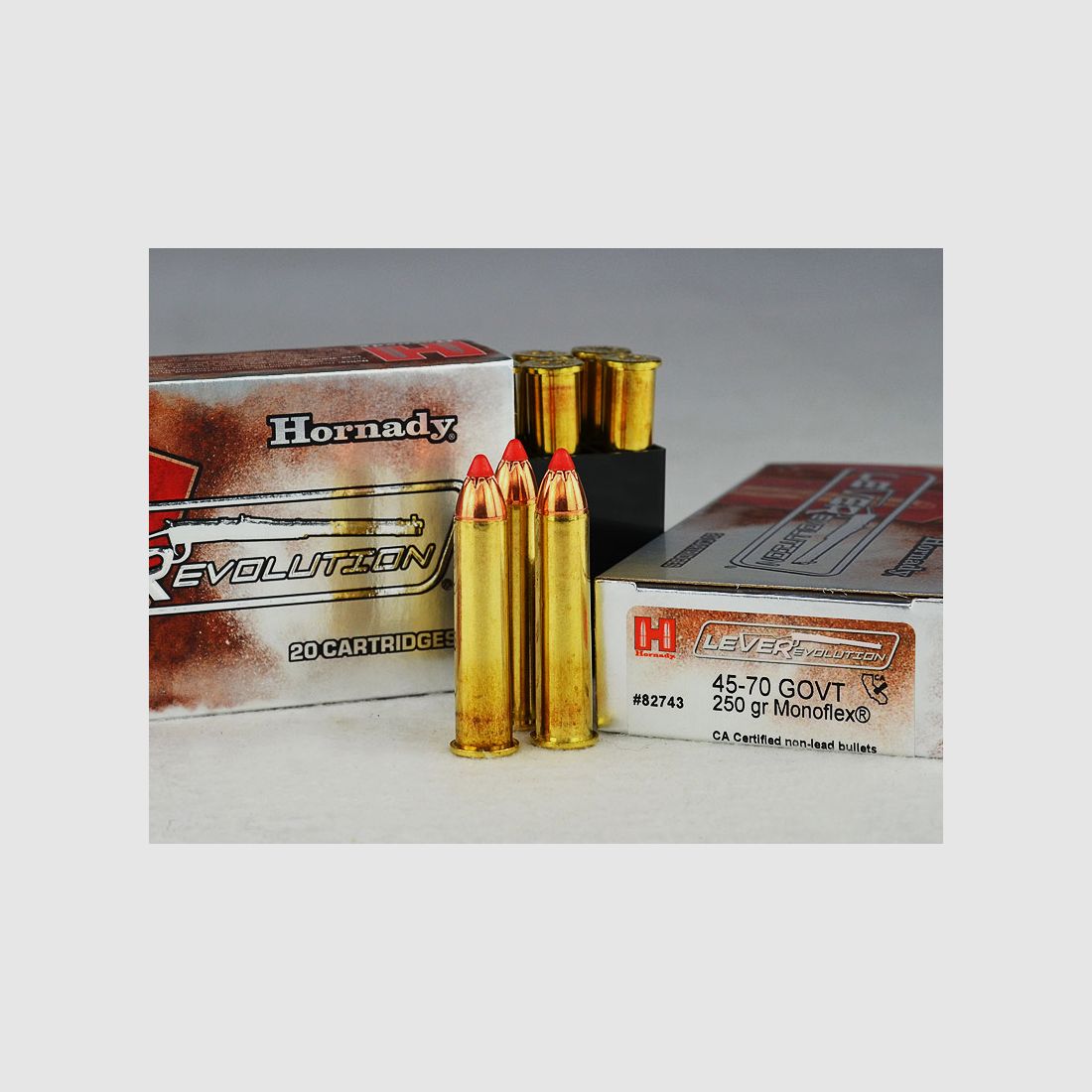 Hornady .45-70 Gov. MONOFLEX 250 grs, SIN PLOMO 1 paquete (20 disparos a 3,995 €*)