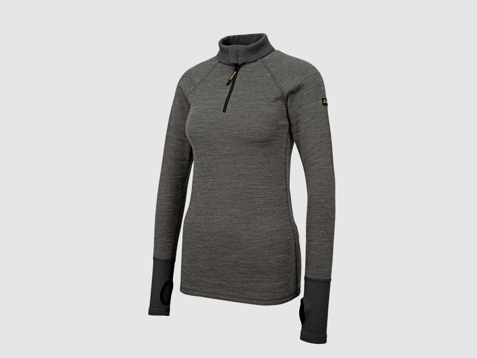 THERMO FUNCTION undershirt with zipper TS 300 WOMEN Gray