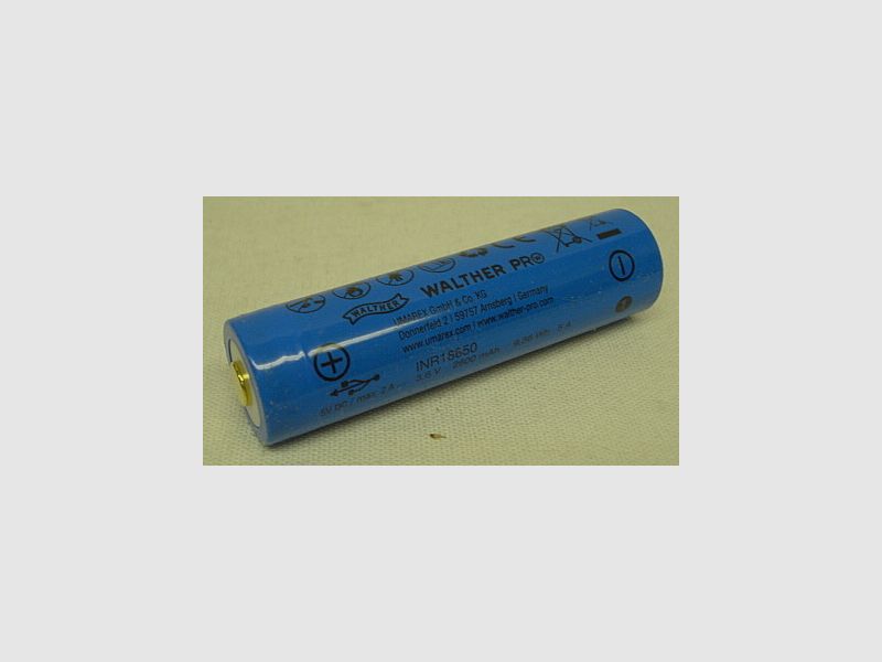 Akku INR18650, inkl. - USB-Aufladefunktion