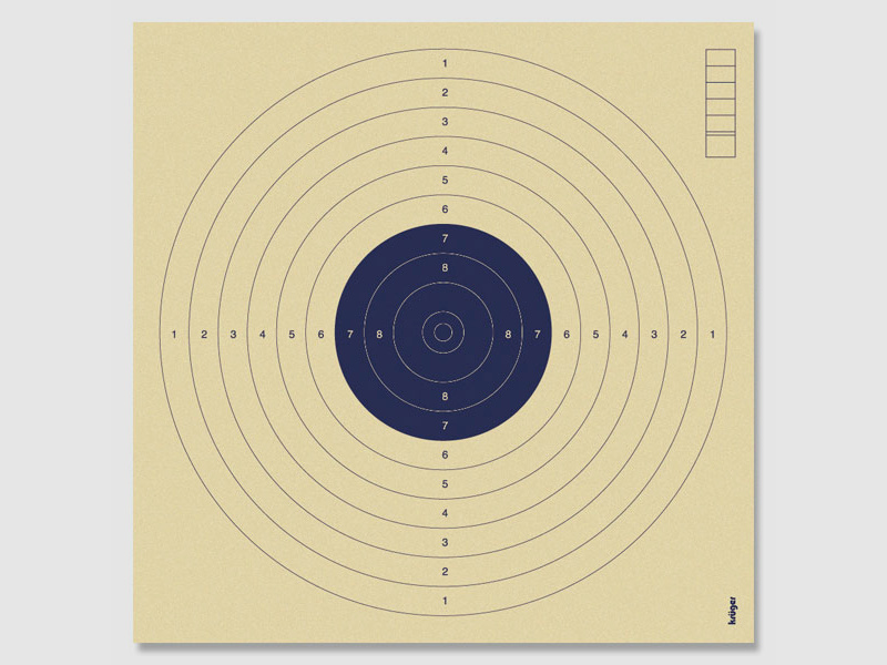 Krüger-Schießscheiben Lupi-Scheiben m.Nr. blau Schießscheiben