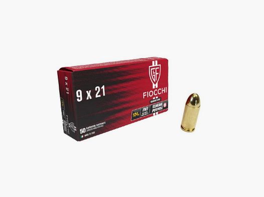 FIOCCHI 9X21 IMI FMJ 124 GR. SUPER ANGEBOT € 12,50 X MENGE