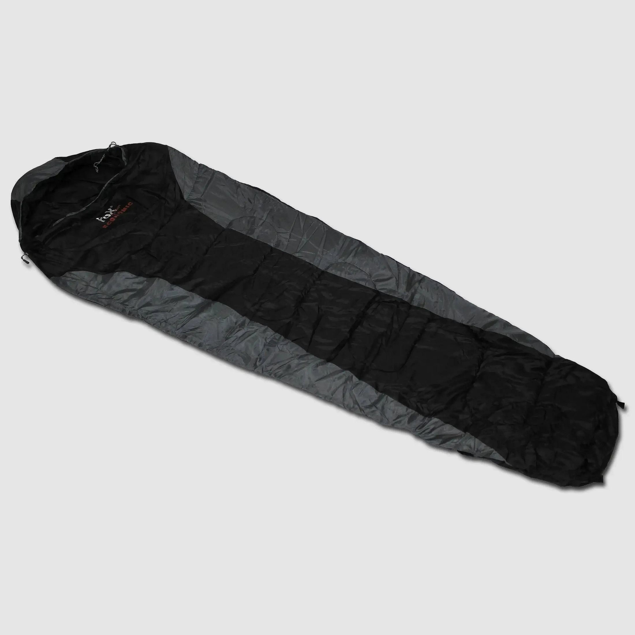 Fox Outdoor Fox Outdoor Sac de Couchage Momie Économique noir gris