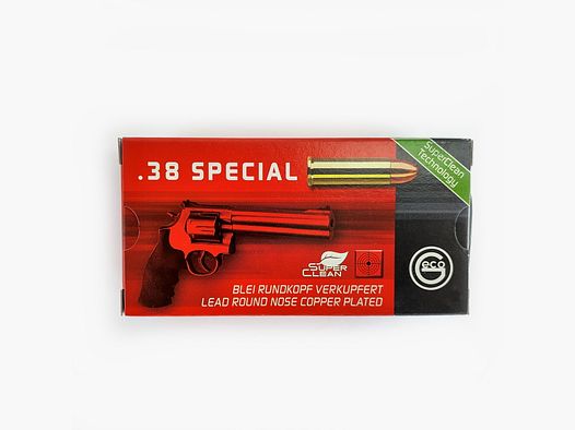 GECO Revolverpatrone .38 Special Blei-Rundkopf-Verkupfert Super Clean Technology