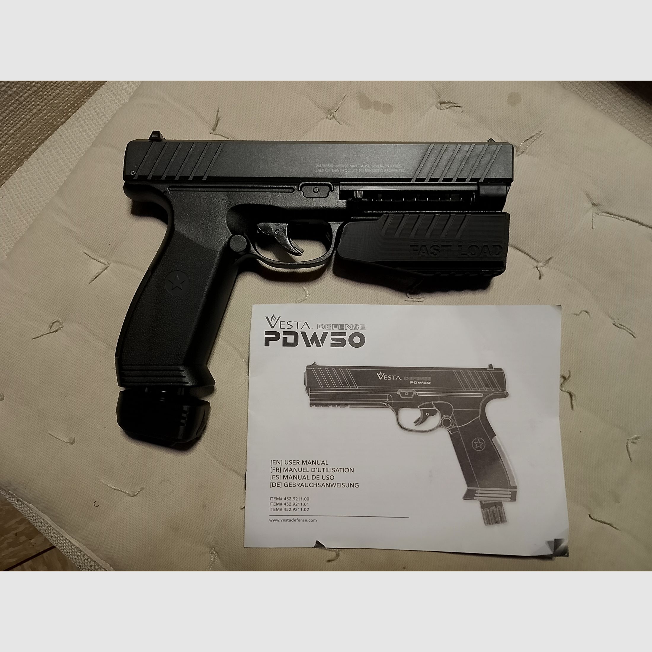 Vesta defense pdw kaliber 50 RAM Paintball Markierer Cal .50 z ulepszeniami rozszerzenia magazynka Punch Button