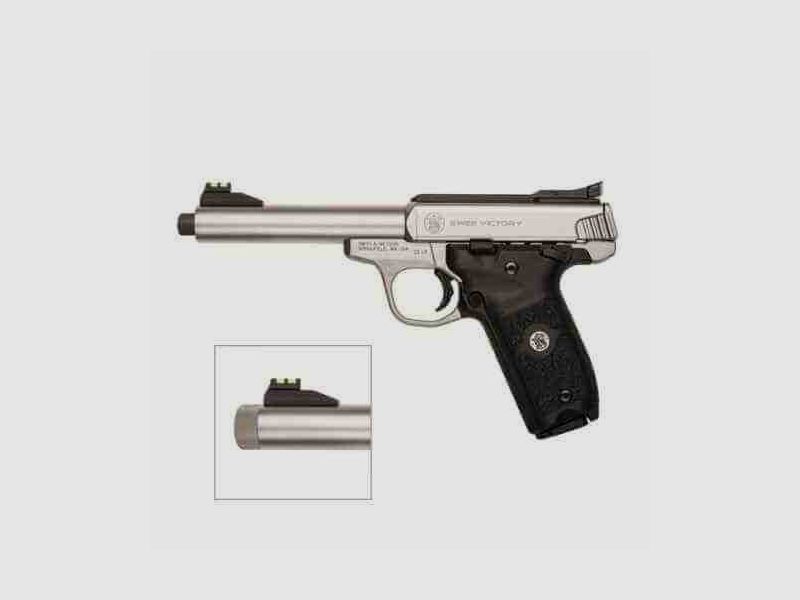 Smith & Wesson SW22 Victory™ Threaded Barrel S/S Gls Bead .22LR 5.5in 10rnd SAO, billede 1 af 9