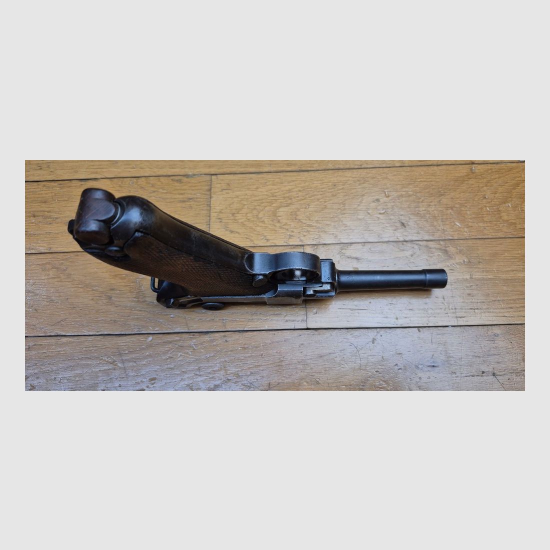 Sehr schöner Luger P08 Pistol Erster Weltkrieg – Herstellung DMW von 1918, 1920 in die Reichswehr integriert – Vollständig monomatrikuliert einschließlich Magazin (selten!) – Sehr schöner Lauf – Seltene Stück aufgrund seiner Geschichte und seines Zustands -TBE-/TBE, Bild 8 von 24