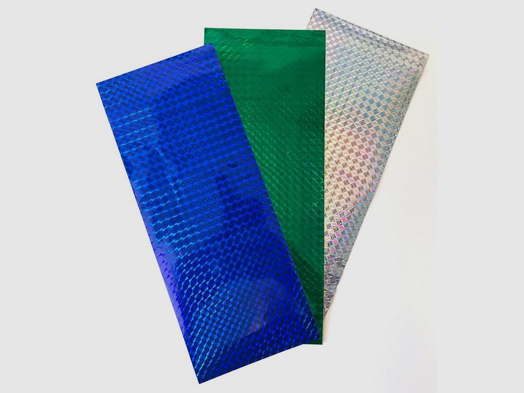 Fladen Flexi Folie Tape – Silver Blå Grøn 3 stk 10x25cm